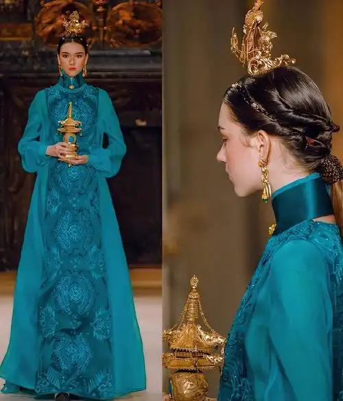 搬美图当敦煌壁画元素融入礼服盖娅传说