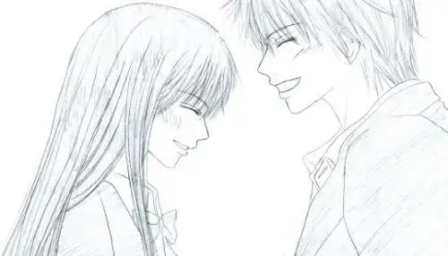 求一张情侣的动漫素描漂亮点我会尽快采纳