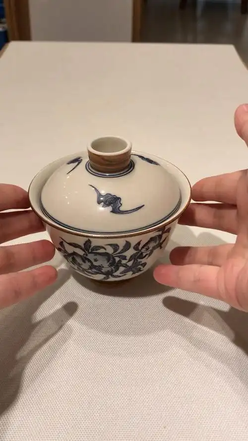 等于堂 · 青花三多盖碗