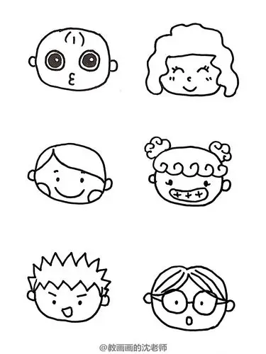 超全的卡通人物简笔画