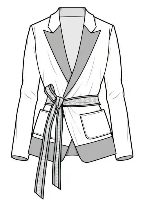 300例女西服(趋势 款式图 纸样)_西装