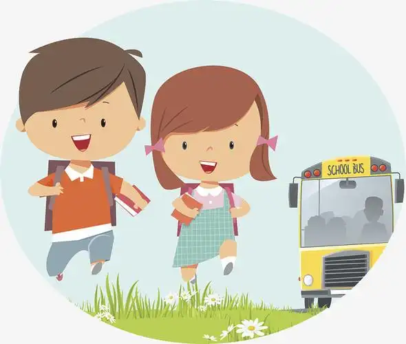 关键词 : 背书包,学生,男孩,女孩,放学了,可爱卡通,人物插图,小孩背