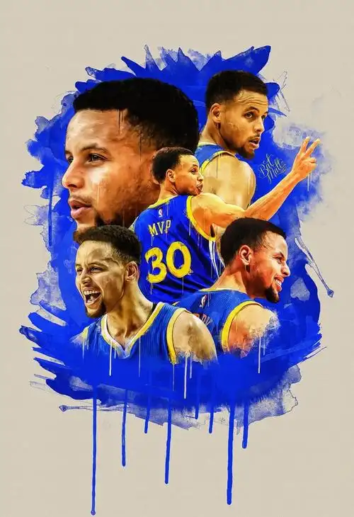nba篮球明星勇士队斯蒂芬库里不同时期海报