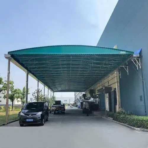 楼顶可移动遥控伸缩式雨棚2米遥控四驱电机鑫建华