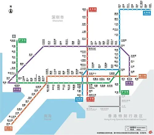 深圳地铁线路图_长沙社区通