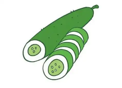 黄瓜简笔画步骤图解教程及图片大全