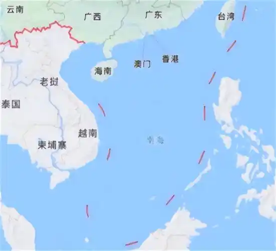 南海诸岛的主权范围,中方用了9段断续线划分,而在2014年的新版地图中