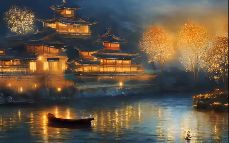 【中国风动态壁纸4k】ai画的,再随便做个动效