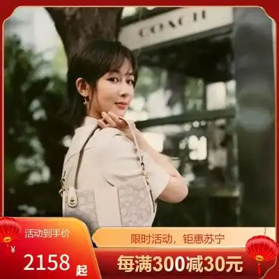 蔻驰(coach) 女包 swinger 20 杨紫同款 经典手袋单肩手提复古时尚