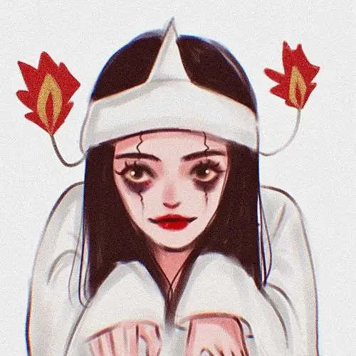 插画头像丨万圣节可爱鬼湘琴装扮