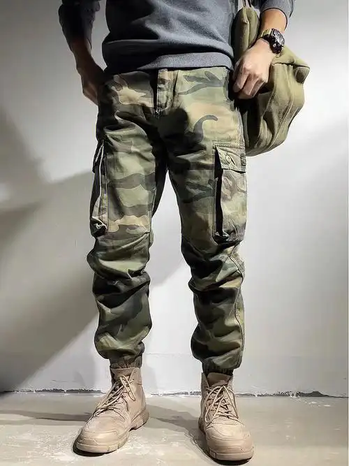 你好特种兵迷彩加绒加厚工装裤