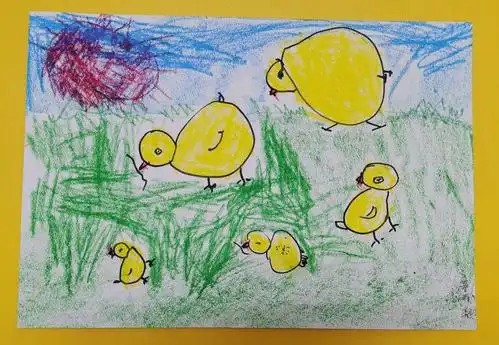 创新思维3-4岁幼儿作品赏析——圆的畅想 写美篇水晕画～《铜钱草》