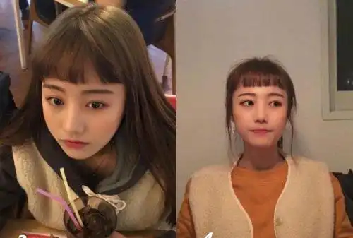 圆形短刘海发型