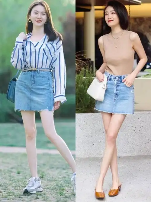 第三,夏季女神范搭配的技巧1,牛仔裙减龄有活力夏日流行的单品这么多