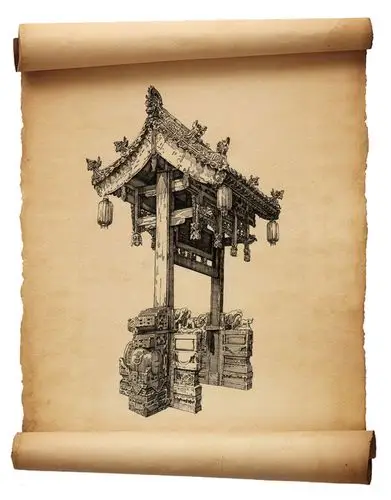 手绘古建筑|插画|商业插画|weiziart - 原创作品 - 站酷 (zcool)