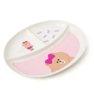 商品line friends 丘可树脂分格餐盘 卡通创意儿童饭盘碟子 家居日用