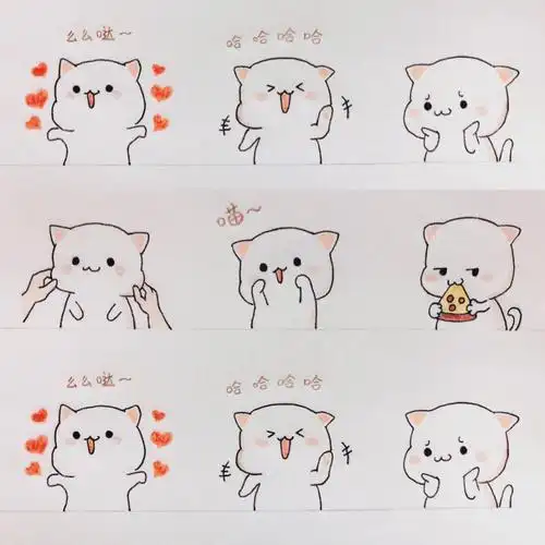 可爱表情简笔画教程