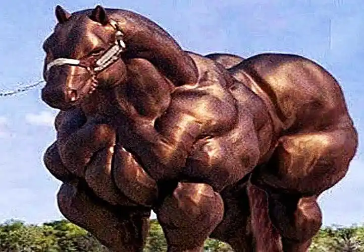 1只肌肉怪牛号称牛界巨石强森肌肉时刻都在疯狂生长