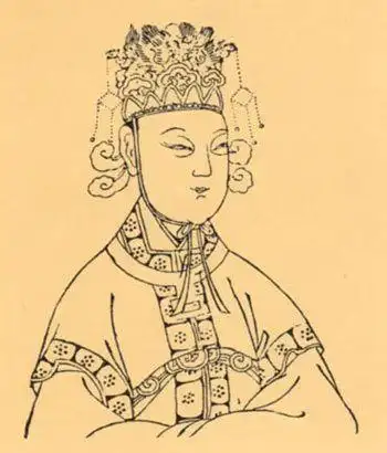 唐朝皇后头饰简笔画