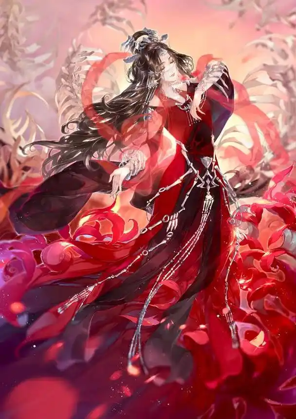 古风少女动漫绘图,愿我如星君如月