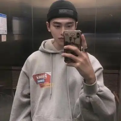 超酷对镜自拍男生头像真人小众