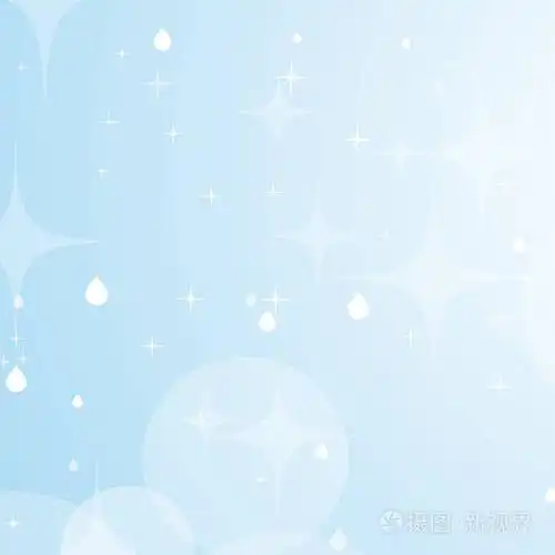 浅蓝色抽象背景与星星和波克. 美丽的天空. 简单平面矢量图