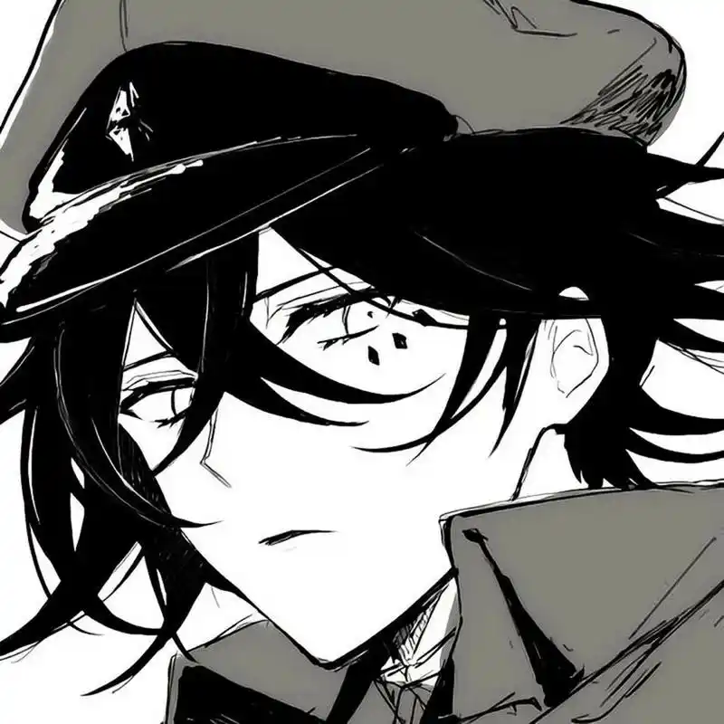 黑白动漫男生头像