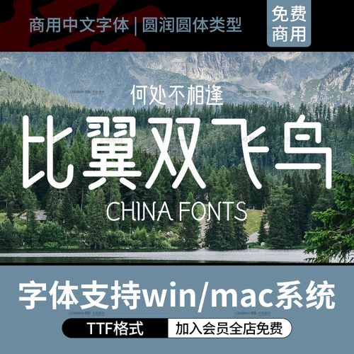 免费商用字体下载中文圆润圆体字体包ps平面设计海报字体win/mac