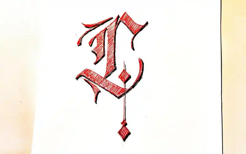 【英文手写】超治愈的ins风哥特体大写字母(c)