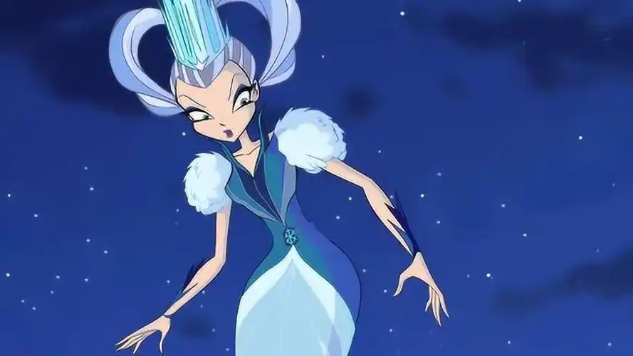 《魔法俏佳人》冰后把芙罗拉的翅膀冰封了吗?飞不起来了!