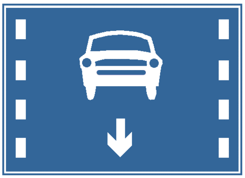 a.机动车行驶 b.小客车单向通行 c.试车专用 d.小客车专用