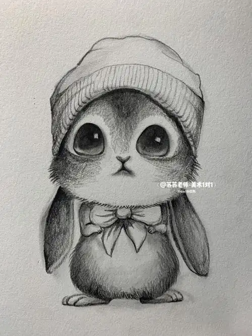 儿童趣味素描兔子卡通