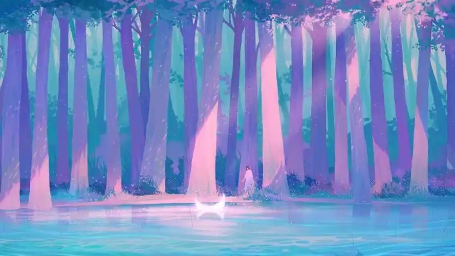 治愈系简约意境手绘插画,高清图片,艺术壁纸-回车桌面