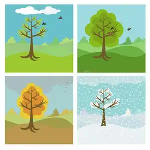 四季卡通动漫人物图画