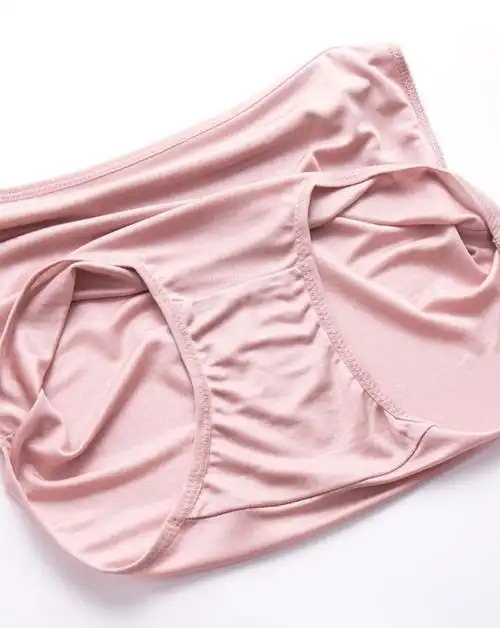 高腰女士纯针织真丝三角内裤桑蚕丝无痕包臀大码多色短裤薄款