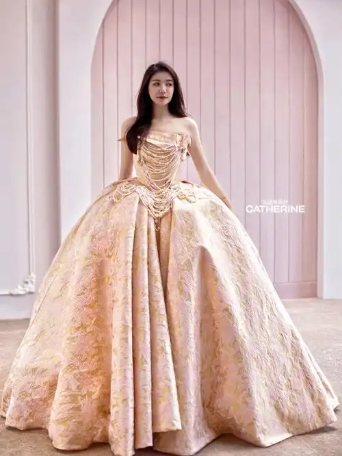 复古宫廷风晚礼服78如同油画中的少女