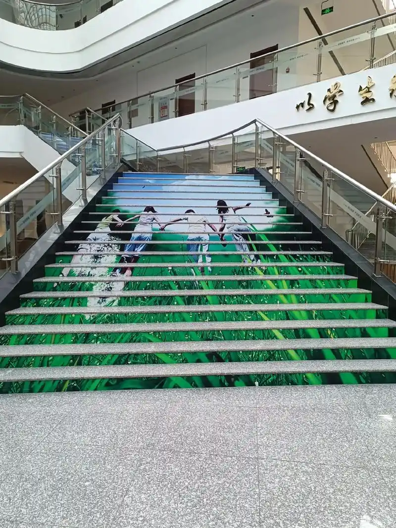 楼梯台阶画 #彩绘壁画#文化 - 抖音