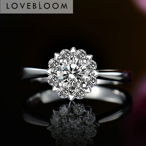 钻戒一克拉钻石戒指女婚戒求婚结婚订婚裸钻定制正品30分50分砖石