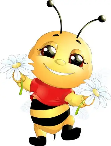 矢量可爱的胖乎乎的小蜜蜂