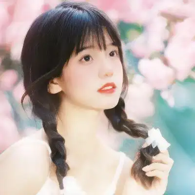 女生头像带花唯美清纯图片