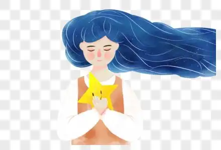 抱着星星的女孩图片