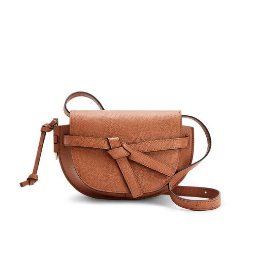 【包税】loewe/罗意威 2021春夏新款 gate系列 女士迷你棕褐色鹅卵石