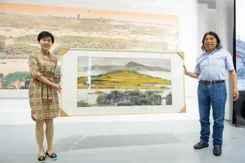 画作《金色水乡》把"画江南作为一生使命"的著名中国画家杨明义先生