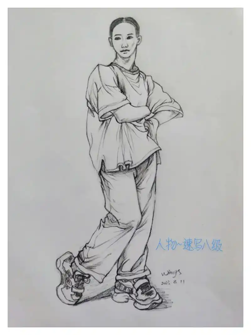 美术生 #绘画96 #速写 #速写人物 #人物肖像 :速写 - 抖音