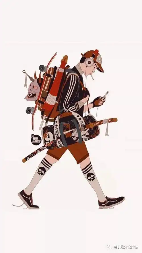 潮流嘻哈插画