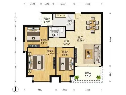 汇港名苑 精装大3房 户型方正 红本在手 满2年 近地铁口_深圳二手房