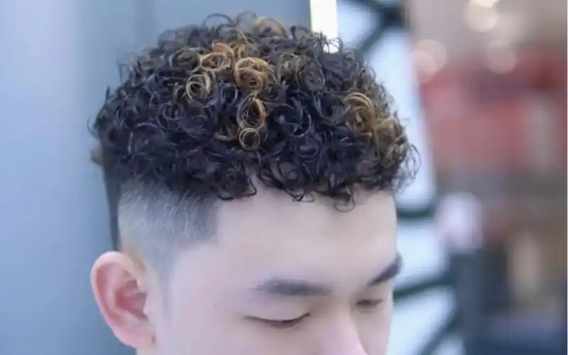 羊毛卷 挑染 男生羊毛卷 绵羊卷 达州男士烫发