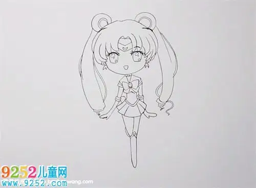 一步一步画美少女美少女战士简笔画教程