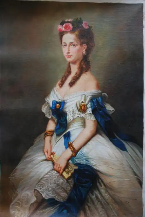 画之舟专业画师纯手工古典宫廷人物贵妇油画订购批发