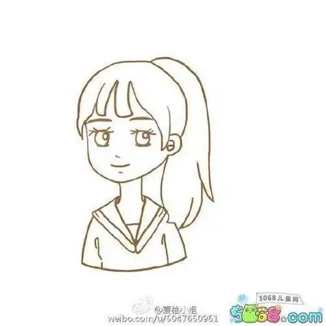 怎样画一个女孩侧面头像的简笔画卡通人物侧脸的简笔画扎高马尾女孩的